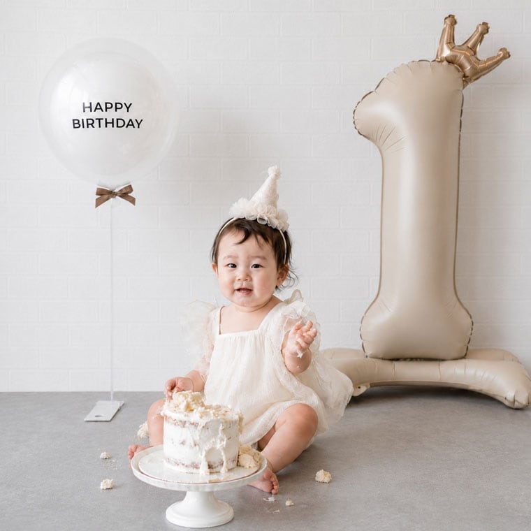 1�Ф��֤����Υ��������ޥå����̤롢�⤫��HAPPY BIRTHDAY�Х롼��Ȳ����դ�����1�Х롼��