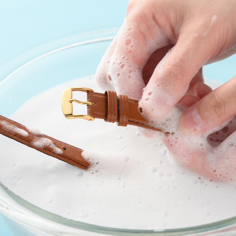 時計バンド ウォッシャブル 牛革 ベージュ | 時計バンド