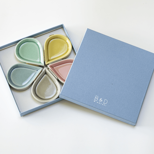 豆皿 しずく 5色セット