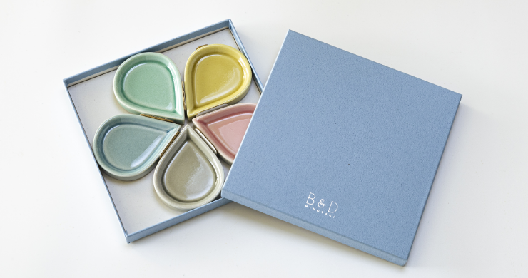 豆皿 しずく 5色セット