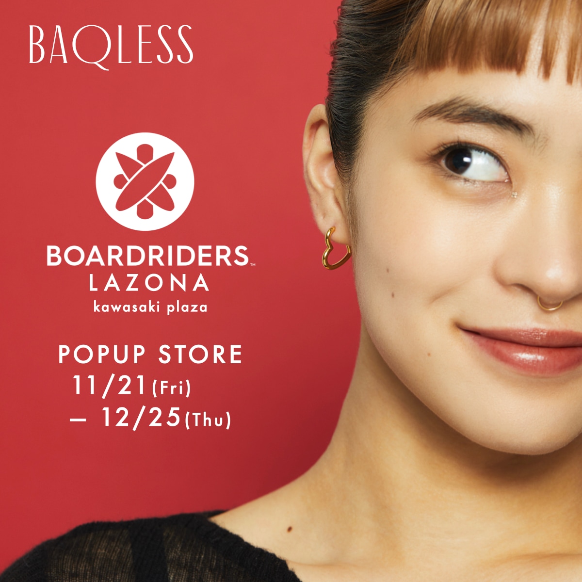 11/21 - 12/25「BOARDRIDERS ラゾーナ川崎」にてPOP-UP SHOP 開催！