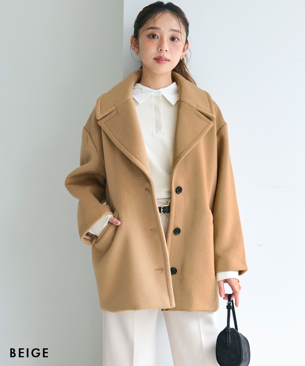 【美品】JOURNAL STANDARD　テーラーコート(ウール100) RUIRUE BOUTIQUE レディース ロングコート ウールコート ウール