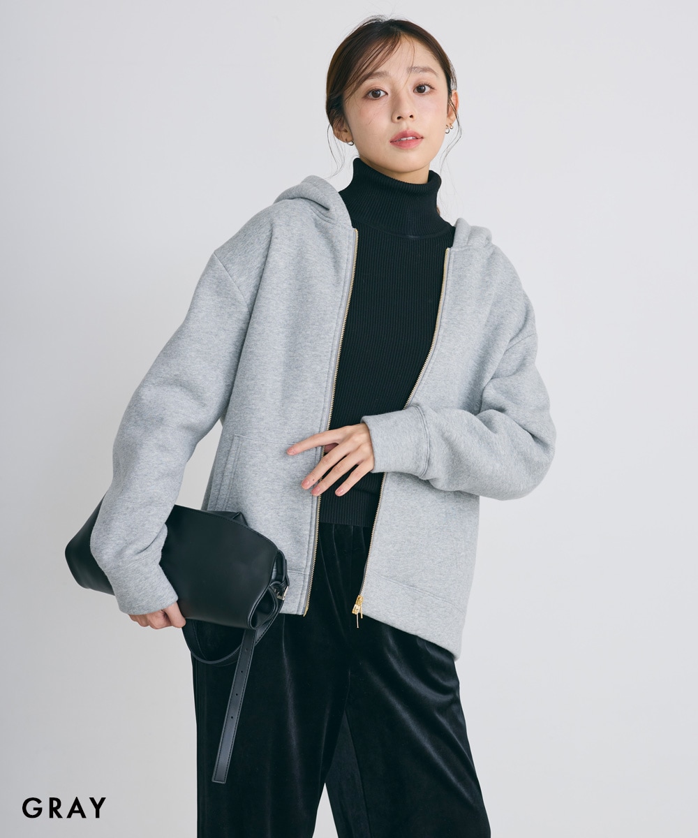 ダブルジップ裏起毛パーカー【宅配便】 | 新作 | BASEMENT online