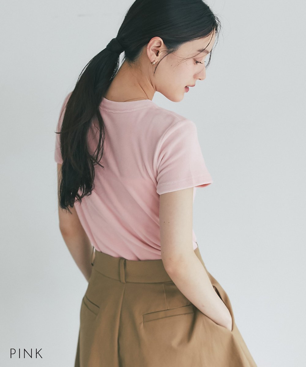 MIYU DESIGN】ベロア半袖Tシャツ【宅配便】 | すべての商品 | BASEMENT
