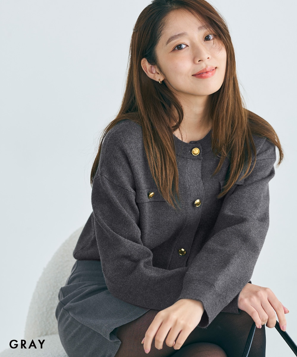 HARUKA DESIGN】ゴールドボタンカーディガン【宅配便】 | すべての商品