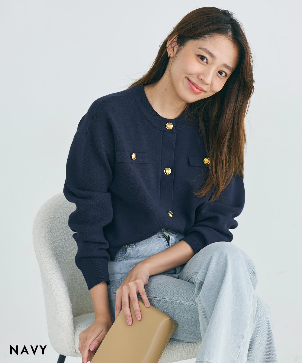 HARUKA DESIGN】ゴールドボタンカーディガン【宅配便】 | すべての商品