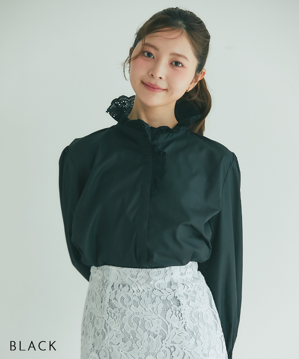 KANA DESIGN】スカラップレースブラウス【宅配便】 | 新作 | BASEMENT