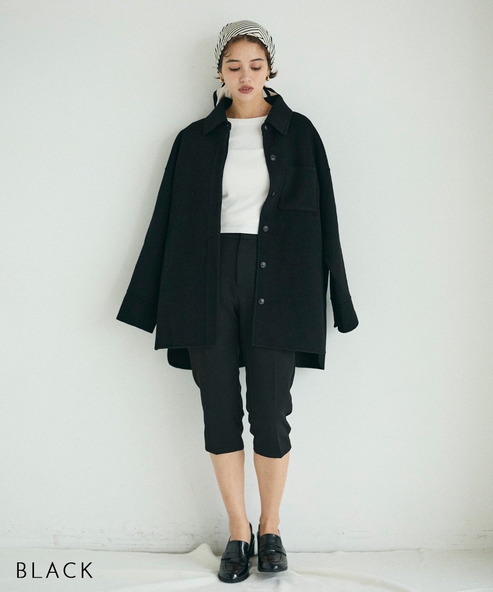 10/20(火)12時40分発売》【MAAYA DESIGN】リバーウールシャツコート