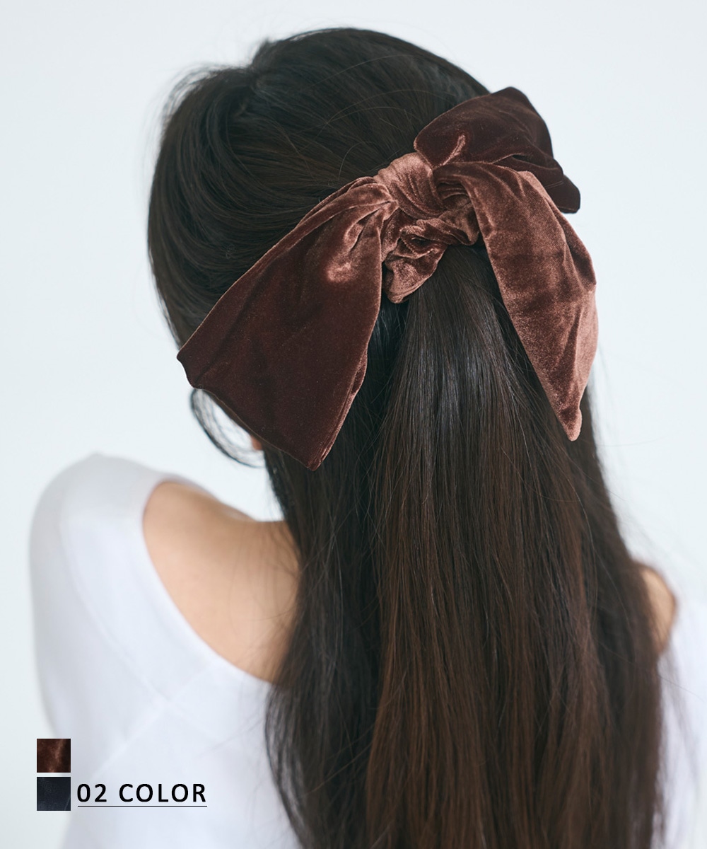 ベロアリボンシュシュ