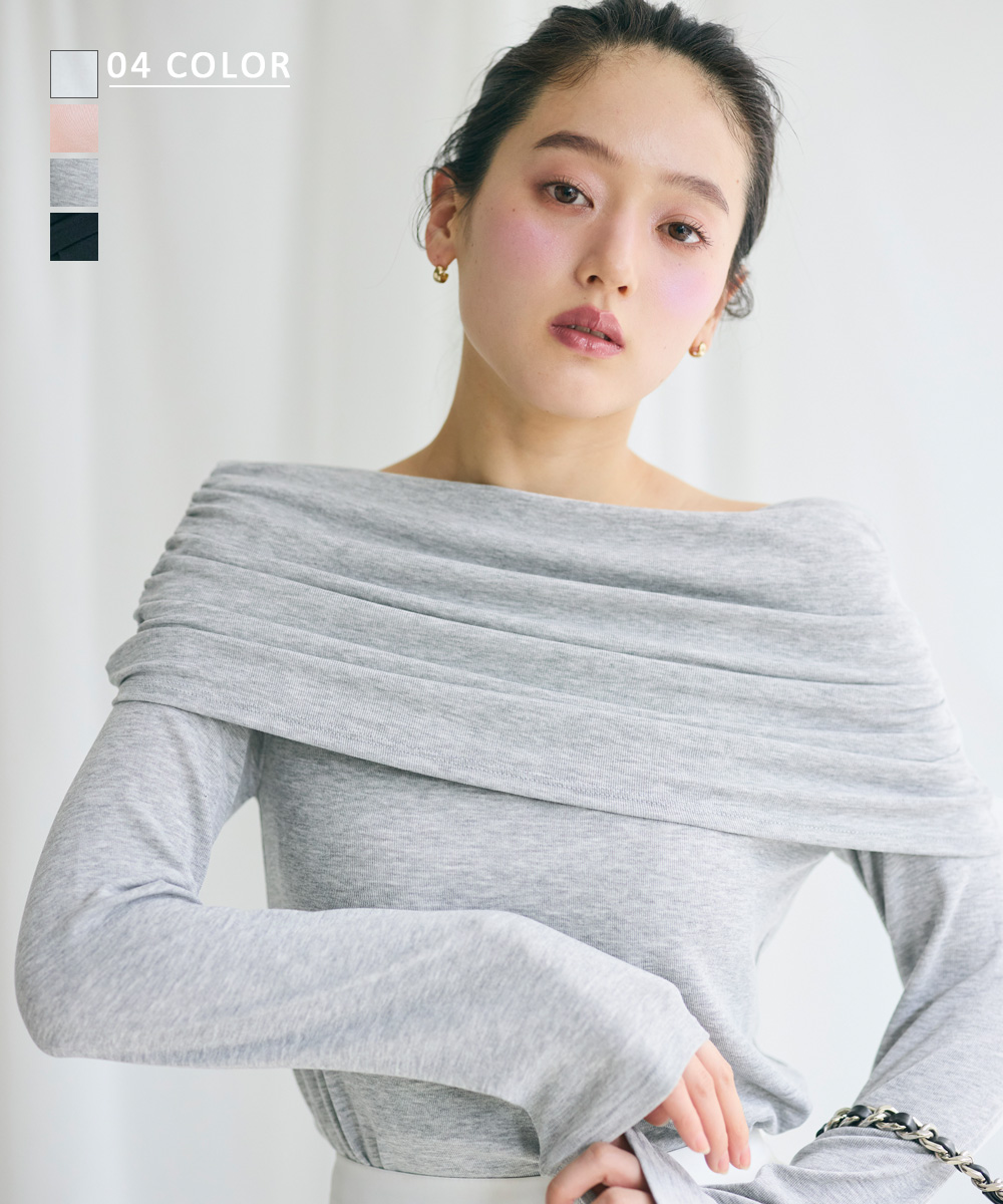 【HARUKA DESIGN】ワイドオフショルカットソー