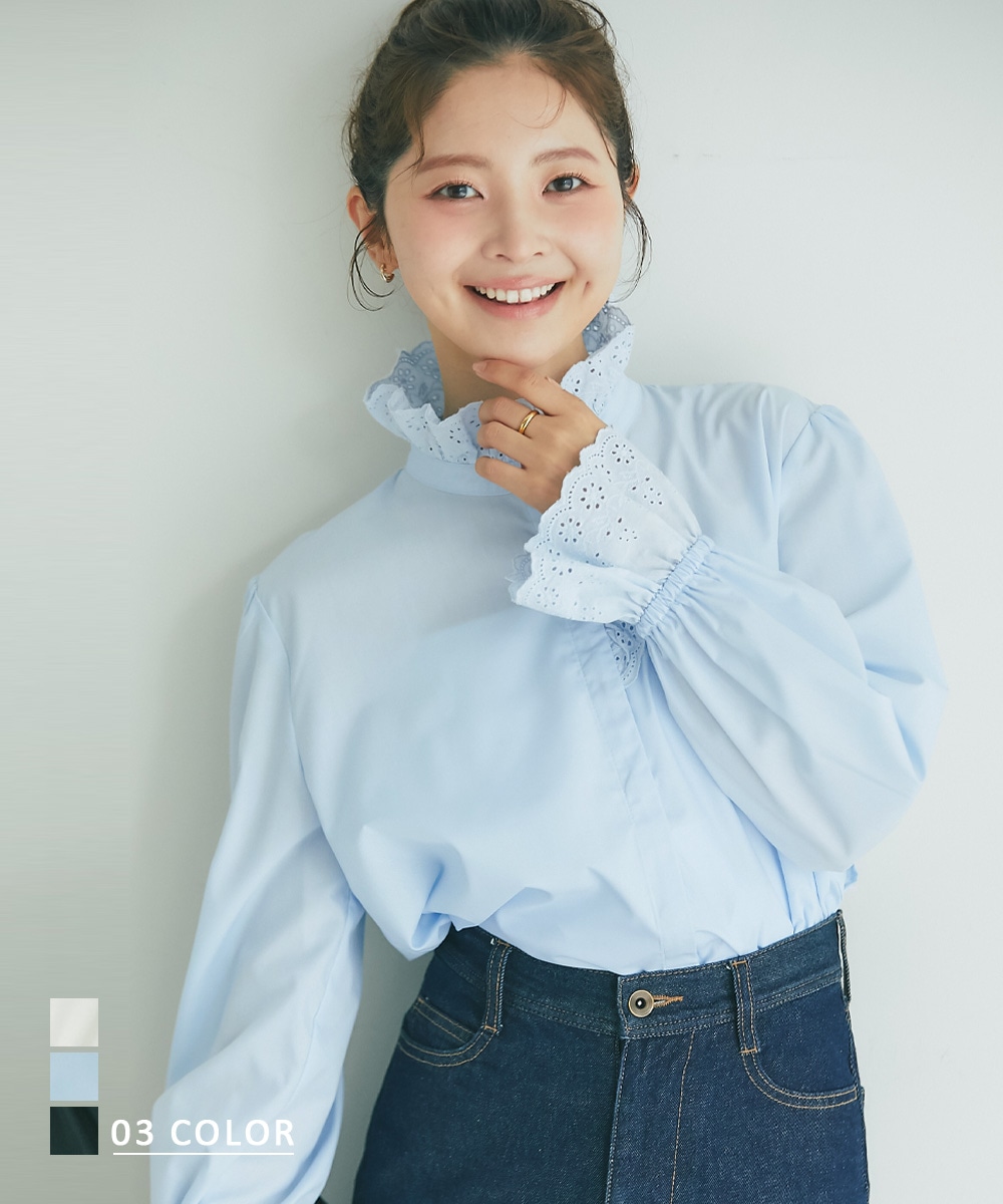 【KANA DESIGN】スカラップレースブラウス