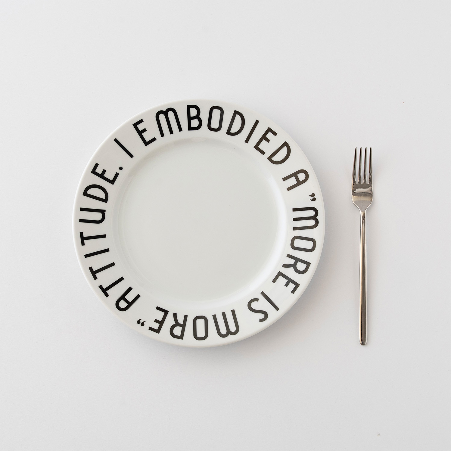 MORE IS MORE Plate Black