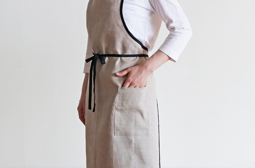 fog linen work　フォグリネンワーク　パイピングエプロン