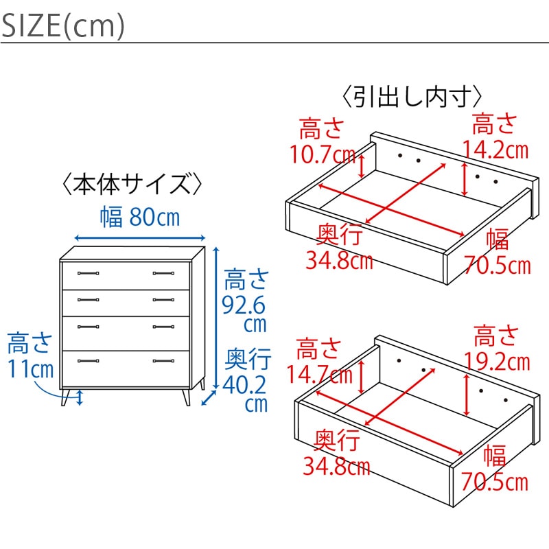 804 マルチチェスト サイズ