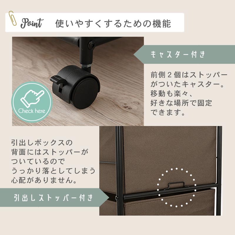 キャスターハンガーラック ワイド イメージ