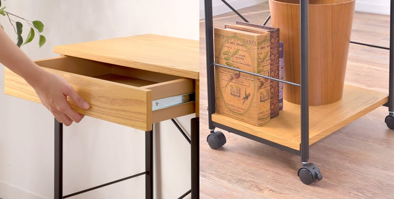 【新品・送料無料】【日本製】Ｎｅｗ両バタワゴン（ホワイト／ブラウン） 新品・送料無料】New両バタワゴン（ホワイト／ブラウン）