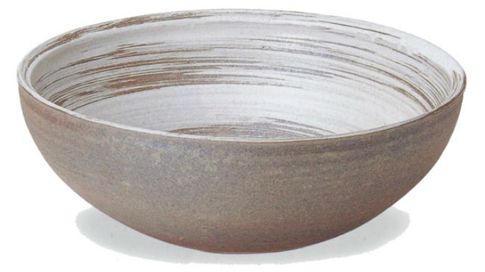 洗面ボウル おしゃれ 手洗い鉢 陶器 日本製 信楽焼 グレー オンカウンター 置き型 ラウンド 丸 直径40×高14cm B-8090｜水回り