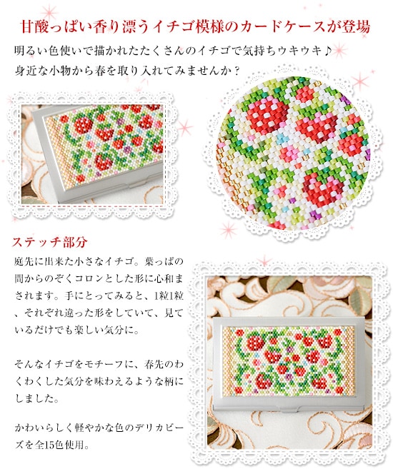 イチゴ～カードケース 【ビーズマニア】 | アイテムで探す,実用小物