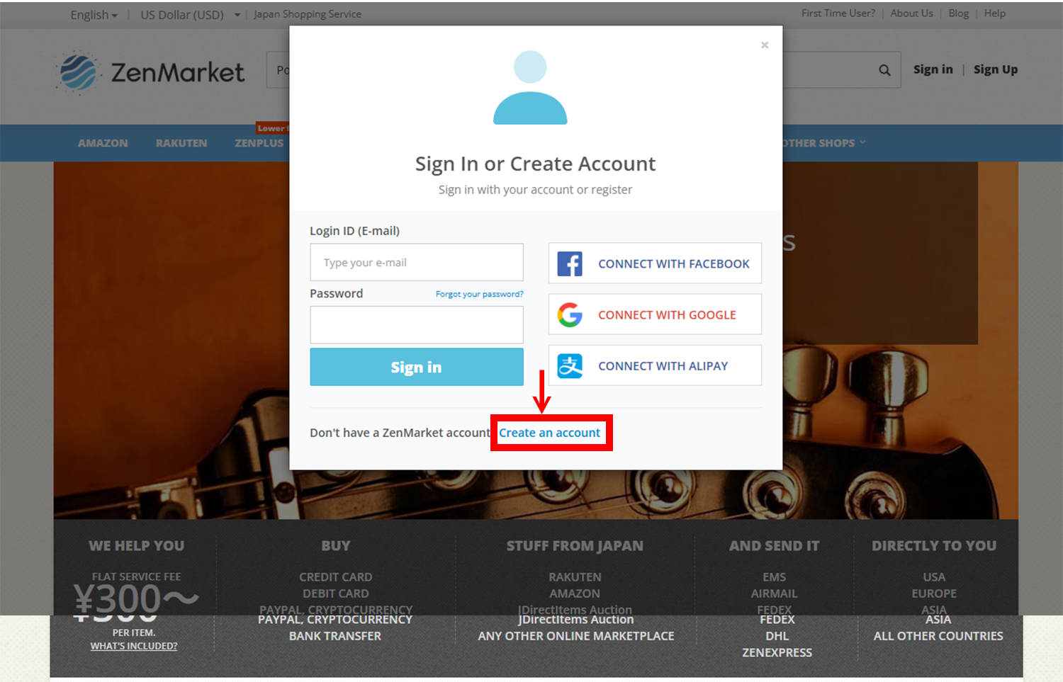 Create an account