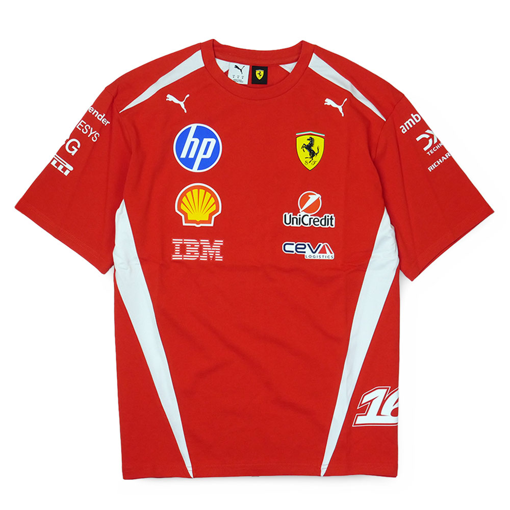 フェラーリ HP チーム C.ルクレール オーセンティック ドライバー Tシャツ レッド