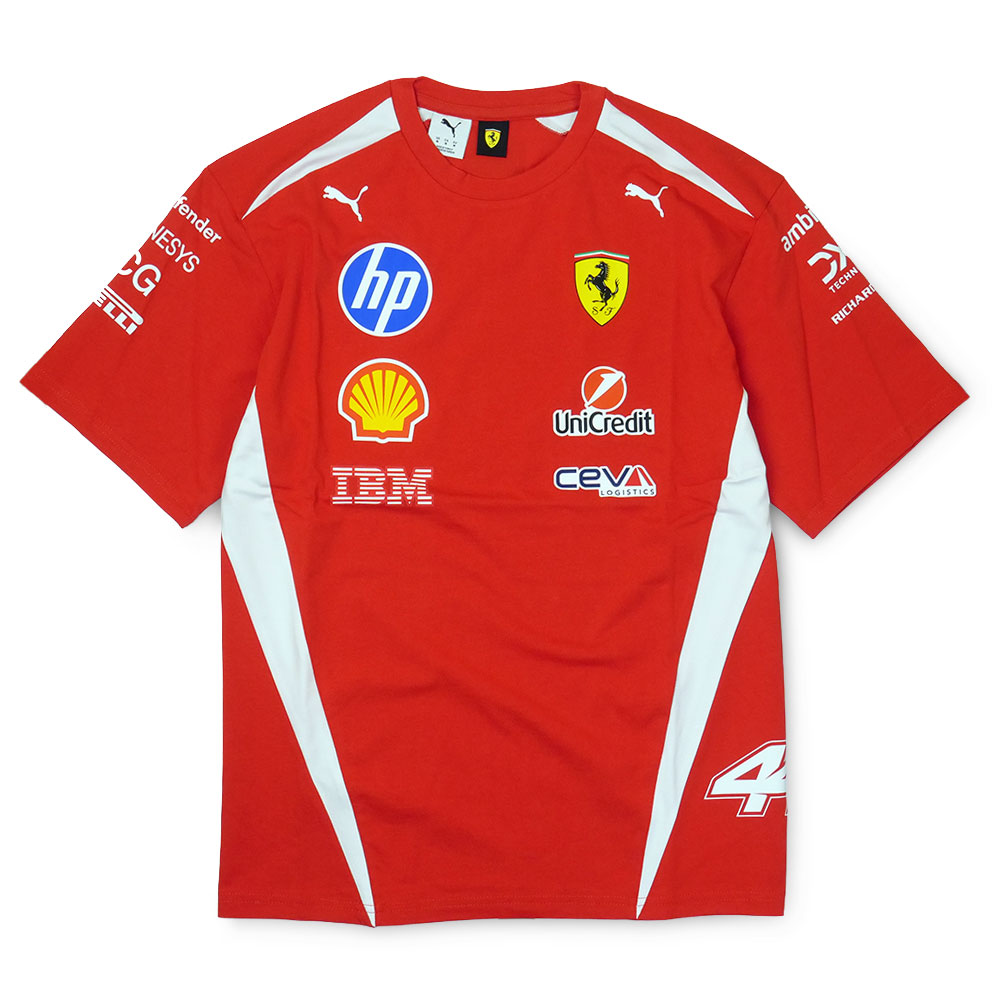 フェラーリ HP チーム L.ハミルトン オーセンティック ドライバー Tシャツ レッド