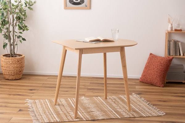 新品】ダイニングテーブル ナチュラル 天然木 85cm幅 カフェテーブル