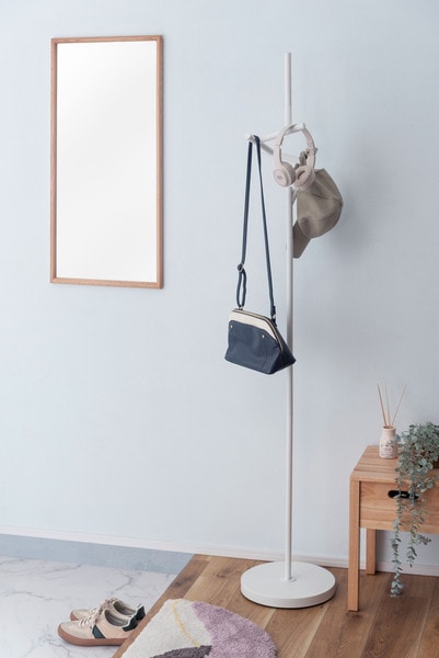 ハンガー ホワイト 玄関での使用イメージ