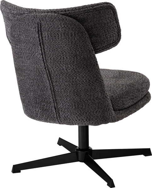 新品】ラウンジチェア 55cm幅 ダークグレー ファブリック デスクチェア