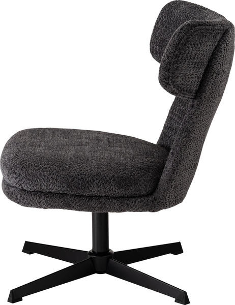 新品】ラウンジチェア 55cm幅 ダークグレー ファブリック デスクチェア