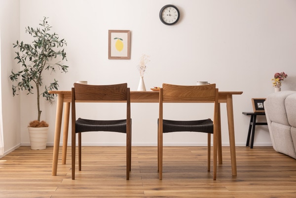 北欧風・ペーパーコード・天然木・完成品 ダイニングチェア1脚 新品】ペーパーコードチェア ブラウン 天然木 46cm幅 ダイニングチェア