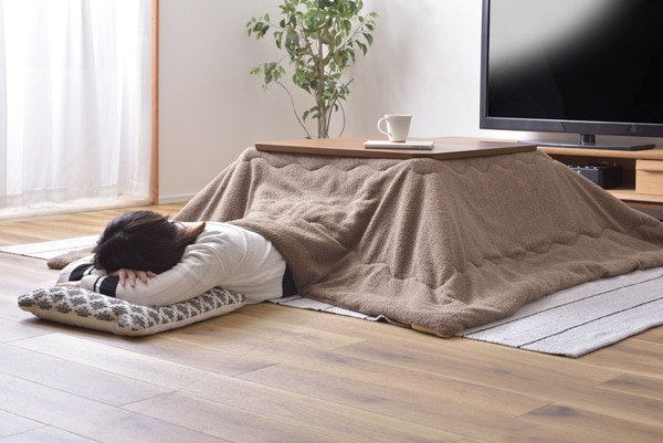 新品】コタツ布団 正方形 チャコールブラウン ファブリック 190cm幅