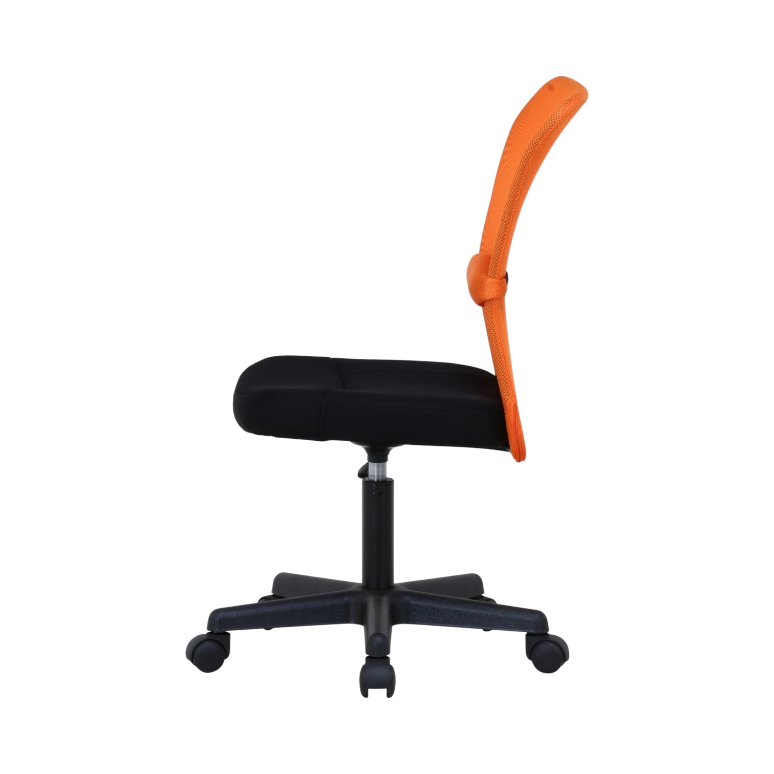新品】オフィスチェア オレンジ メッシュ デスクチェア 肘無し BR004