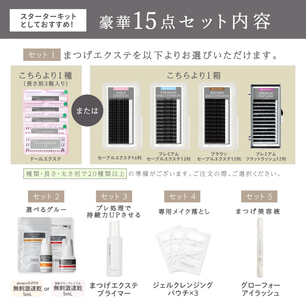 まつげエクステ セット詳細