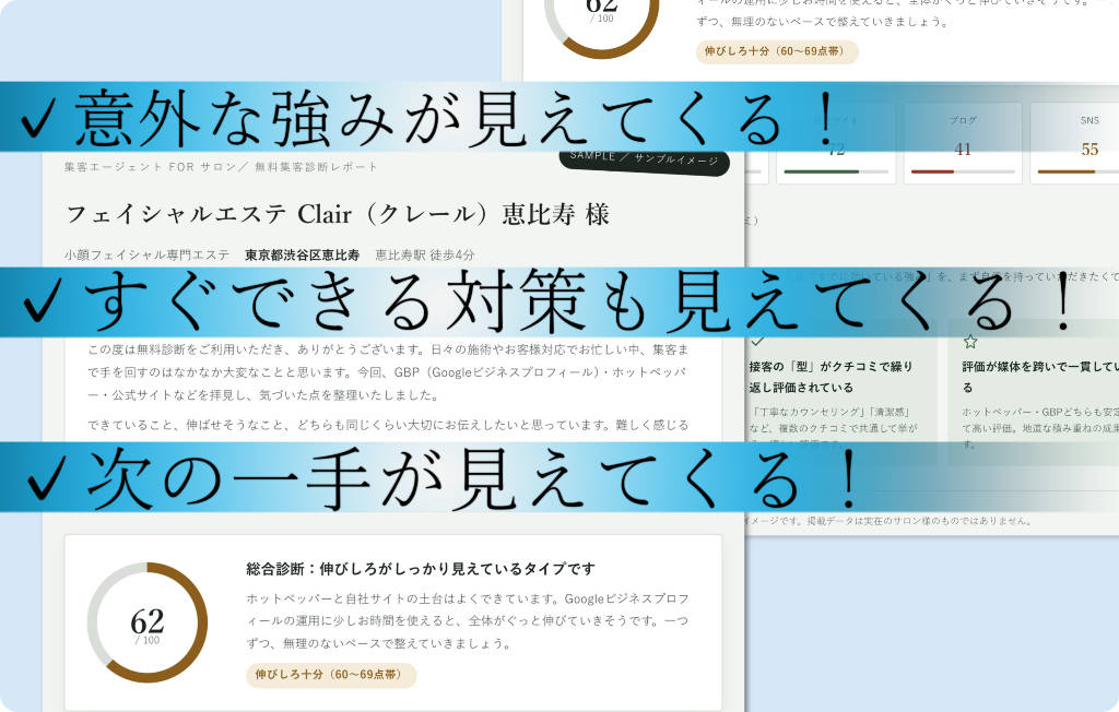 診断レポートのサンプルイメージ