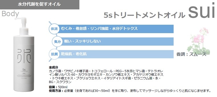 5sトリートメントオイルSUI業務用