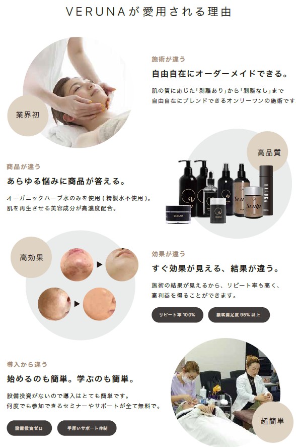 剥離なし[講習不要] VERUNA ソフトハーブピーリング 導入4点セットの