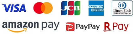 VISA MASTER JCB アメリカン・エクスプレス ダイナースクラブ amazonPay PayPay RPay