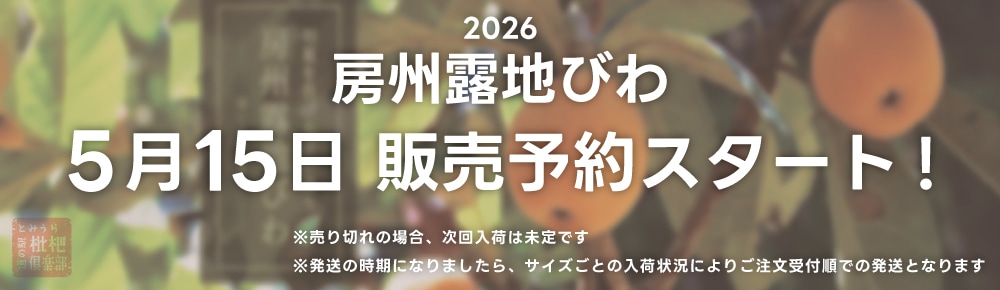 2026年房州露地びわ：5/15～予約販売スタート！