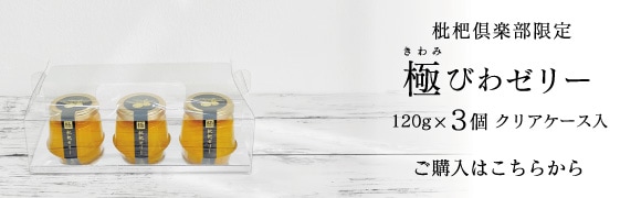 極びわゼリー3個クリアケースの販売はコチラ