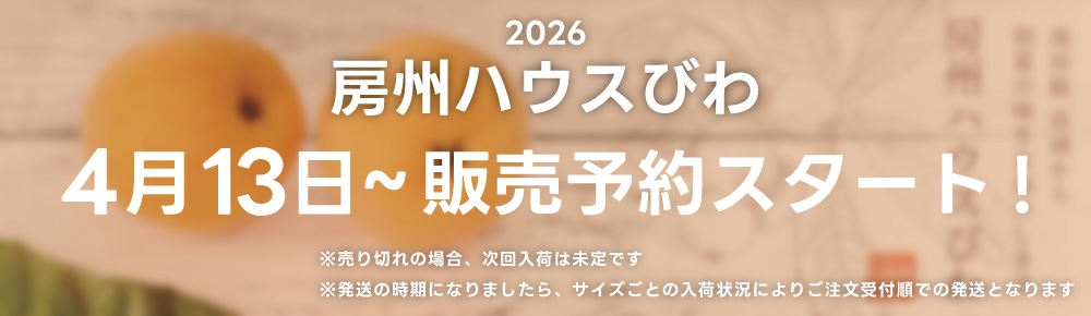 2026年房州ハウスびわ予約販売スタート