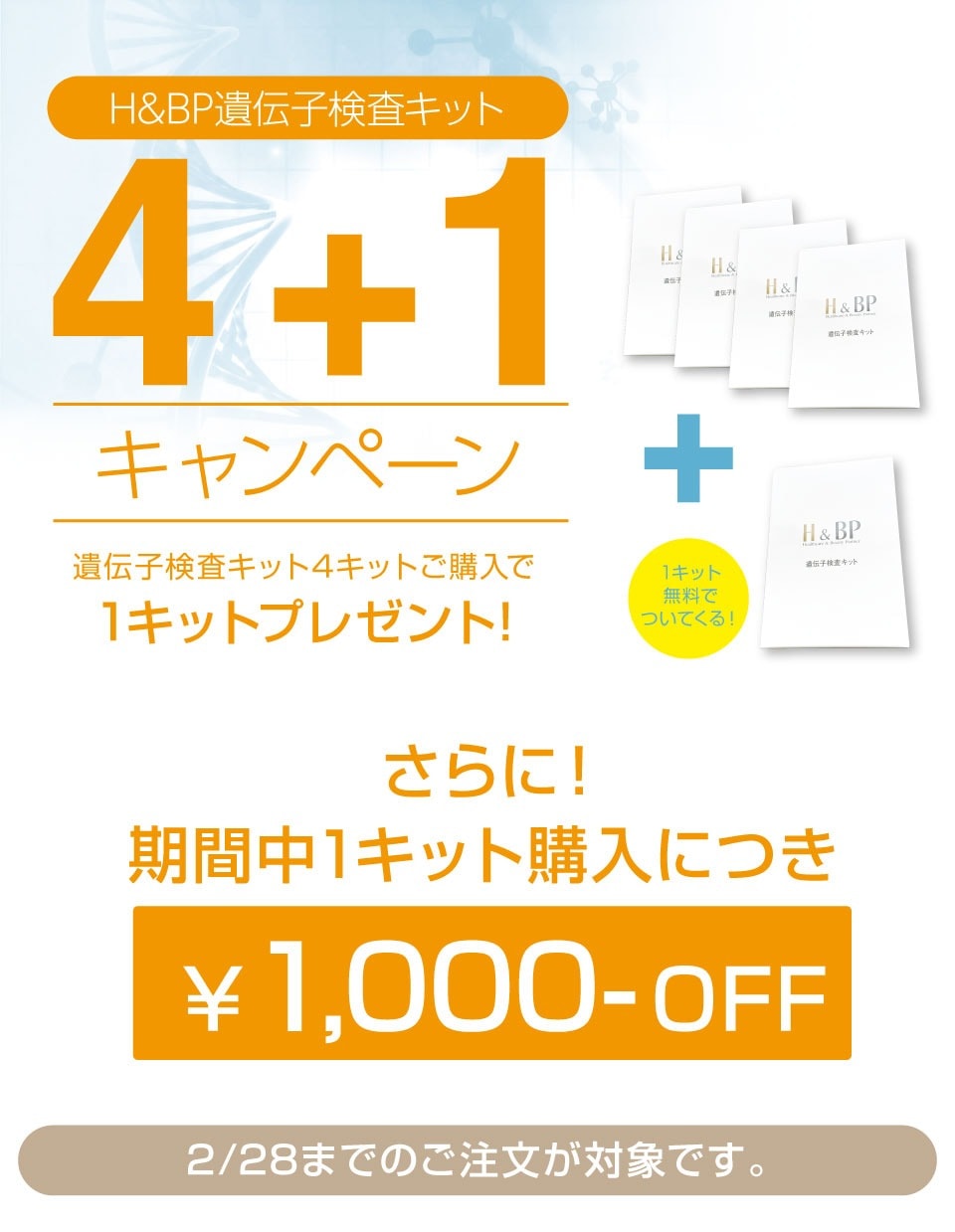 H&BP遺伝子検査キットキャンペーン