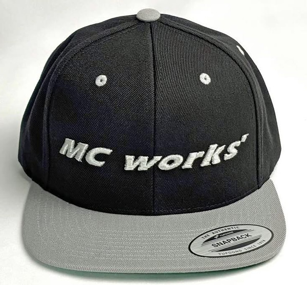 MCワークス キャップ　黒 MC works'/フラットバイザーキャップ | ルアー,MC works