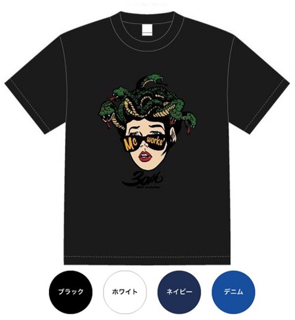 MC works'/SNAKE HEAD GIRL 30th SUMMER 30周年限定プリントTシャツ