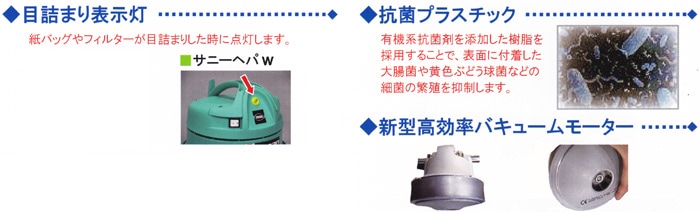 蔵王産業 HEPAフィルター掃除機 サニーへパW（ダブル）【クレジット