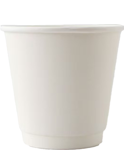 二重紙カップ ホワイト9ozの画像