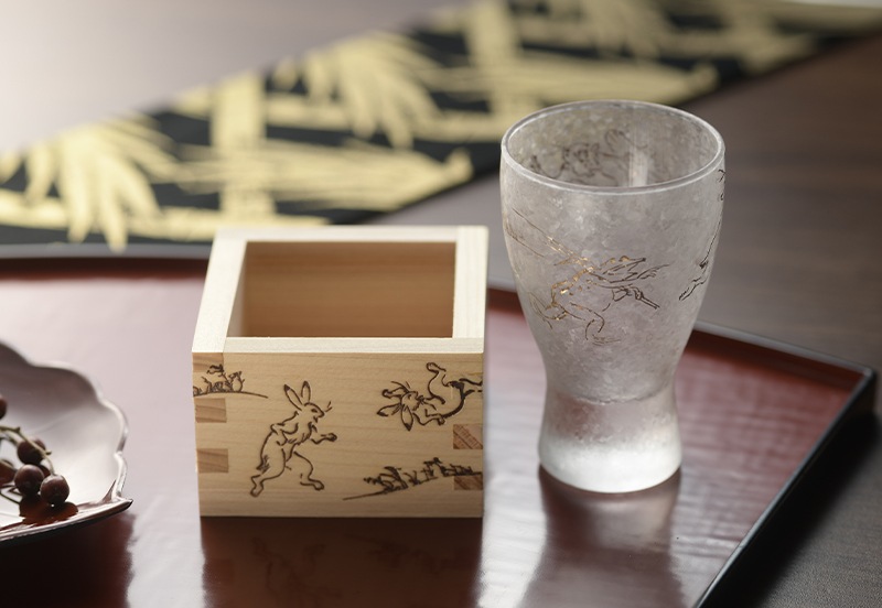 ADERIA 日本酒グラス＆檜枡セット 6604 | 酒器・カップ | | 紳士の持ち物