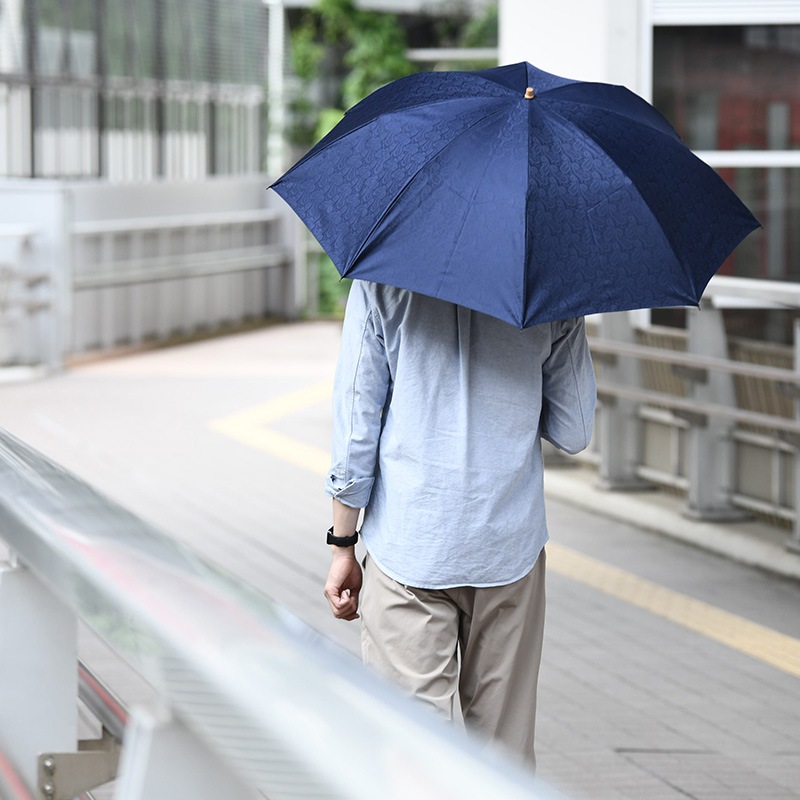新品未使用　前原光榮商店　晴雨兼用日傘　折りたたみ　ネイビー紺色　日本製