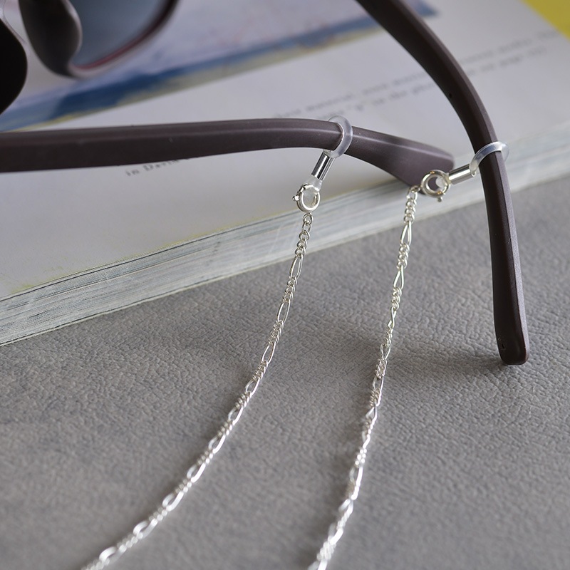 Tiffany&Co. グラスコード シリコン シルバー 925 メガネチェーン DANTE グラスチェーン フィガロ 眼鏡チェーンめがねチェーン/おしゃれ