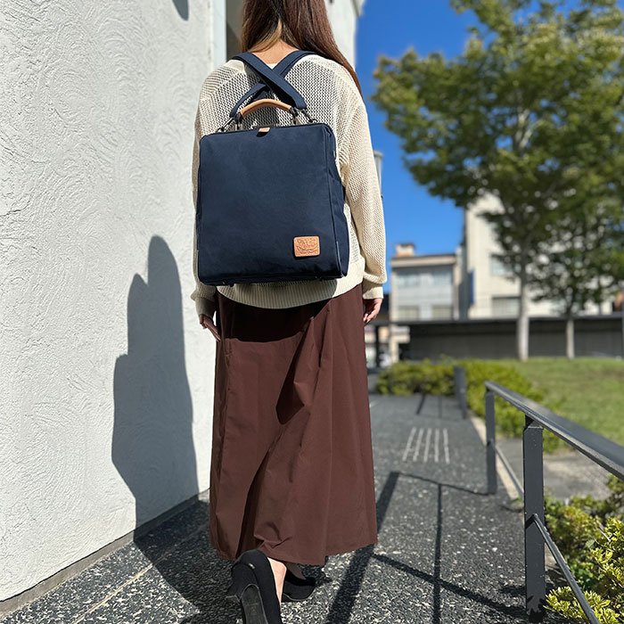 Pistache 3wayダレスリュック 縦型 メンズダレスバッグ 3way/帆布