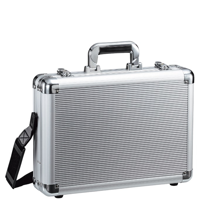 GUSTO アルミアタッシュケース B4対応サイズ シルバー メンズ